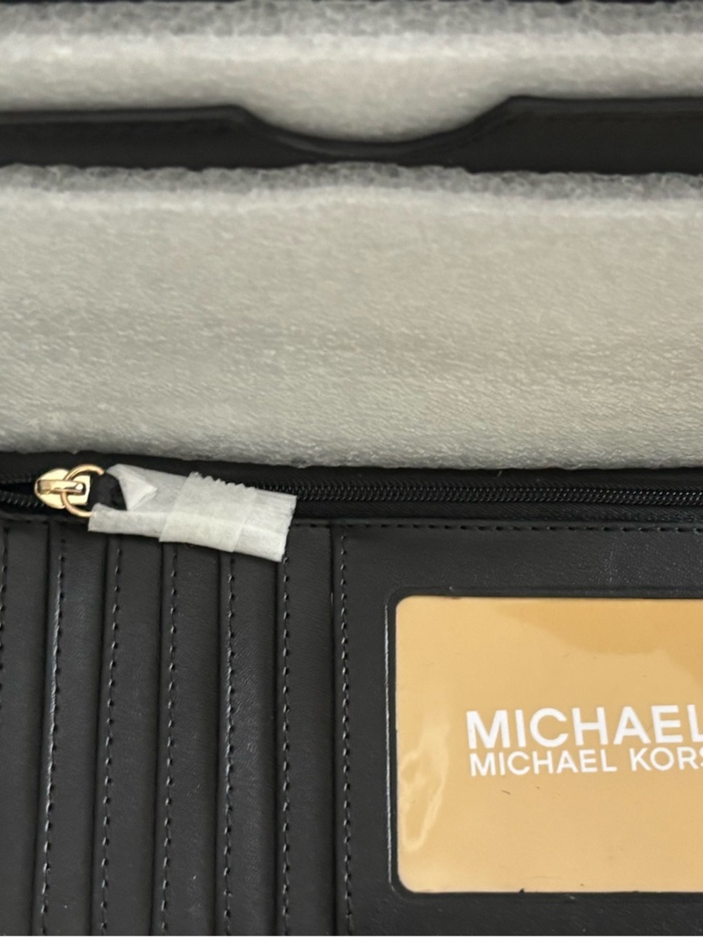 Michael Kors Black Leather Zip Wallet - Picture 3 of 3